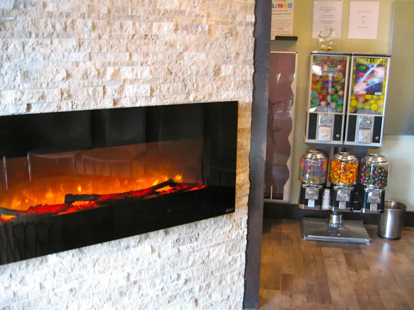 McKay Orthodontics fireplace and patient token station