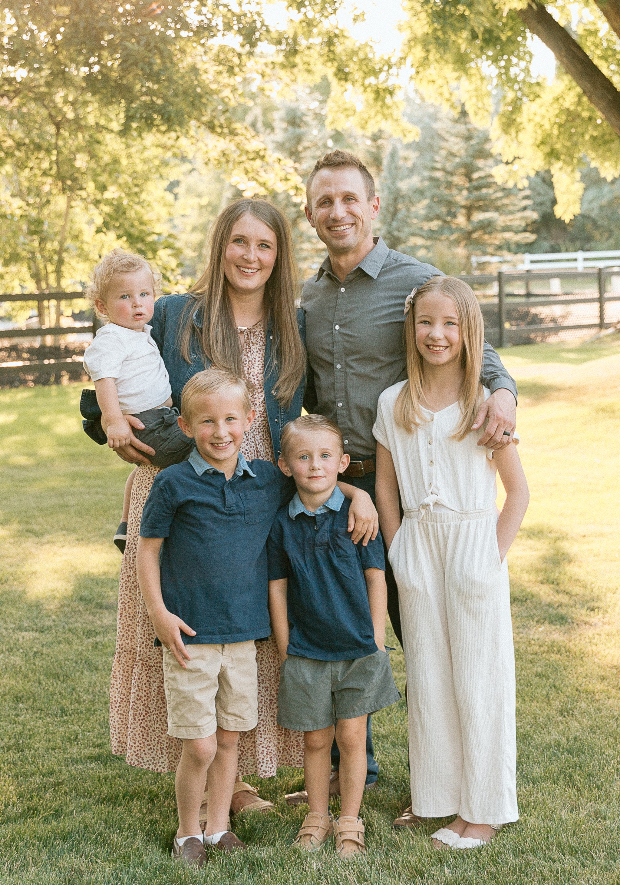 Dr. Abraham McKay with his family outdoors
